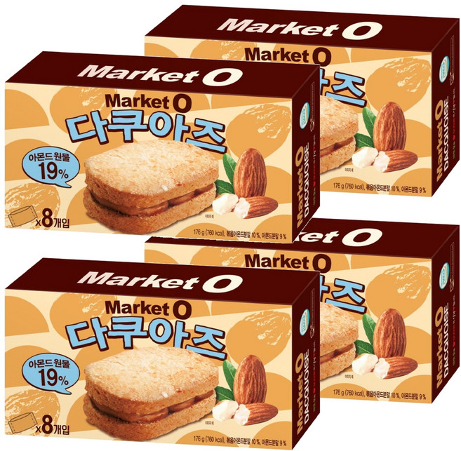 오리온 마켓 오 다쿠아즈, 176g, 4박스
