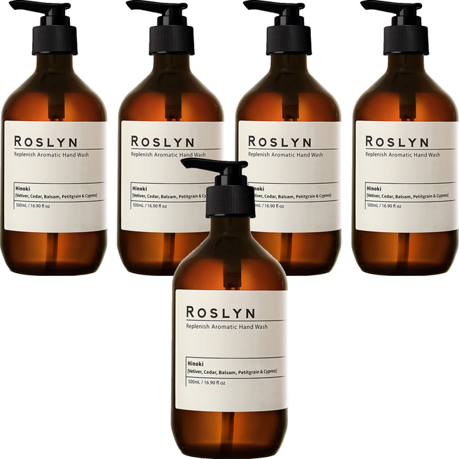 로즐린 아로마틱 핸드워시 히노키, 500ml, 5개