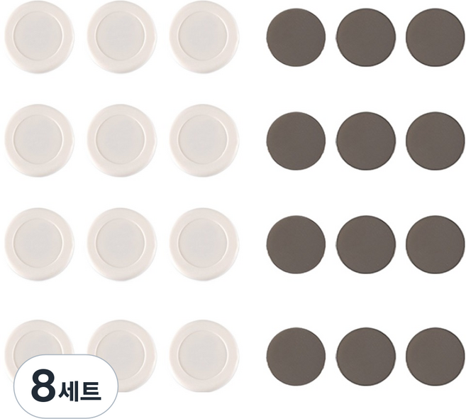 아케이바이 고급형 리모컨 자석홀더 3p 세트, 화이트, 8세트