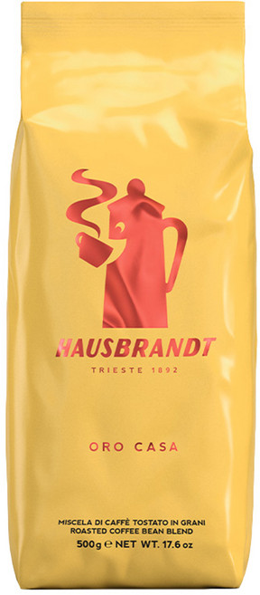 HAUSBRANDT 金牌咖啡豆 ORO CASA 500g, 咖啡豆(無研磨), 1包