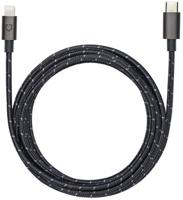 RHINOSHIELD 犀牛盾 Lightning to USB-C PD快充編織, 2公尺, 1個, Black