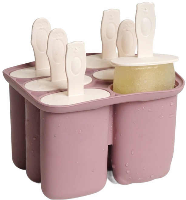 실리가든 실리콘 아이스크림틀 6구, 핑크, 1개