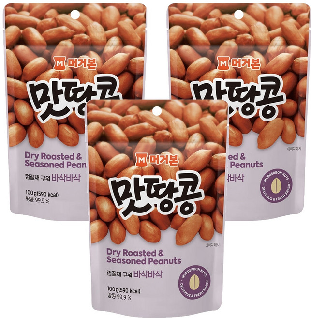 머거본 맛땅콩, 100g, 3개