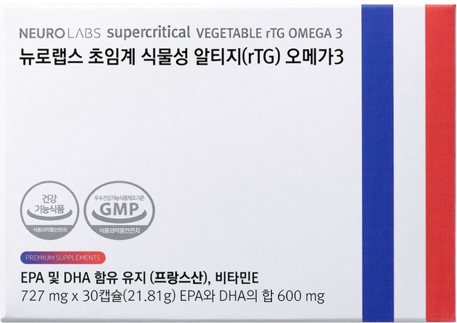 뉴로랩스 초임계 식물성 알티지 오메가3 21.81g, 1개, 30정