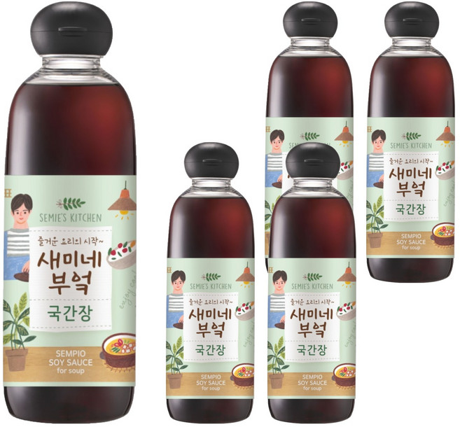 샘표 새미네부엌 국간장, 830ml, 5개