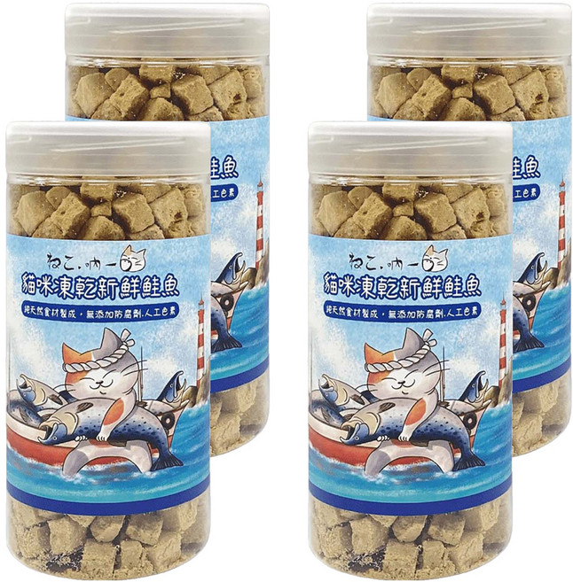 Neko 吶一口 貓咪凍乾 含Omega-3, 新鮮鮭魚, 95g, 4罐