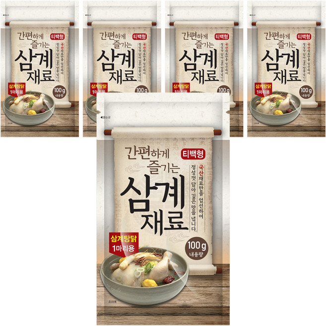 간편하게 즐기는 삼계 재료, 5개, 100g