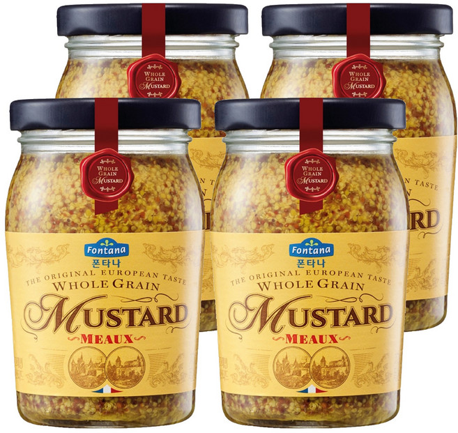 Fontana 全穀芥末籽醬, 200g, 4個