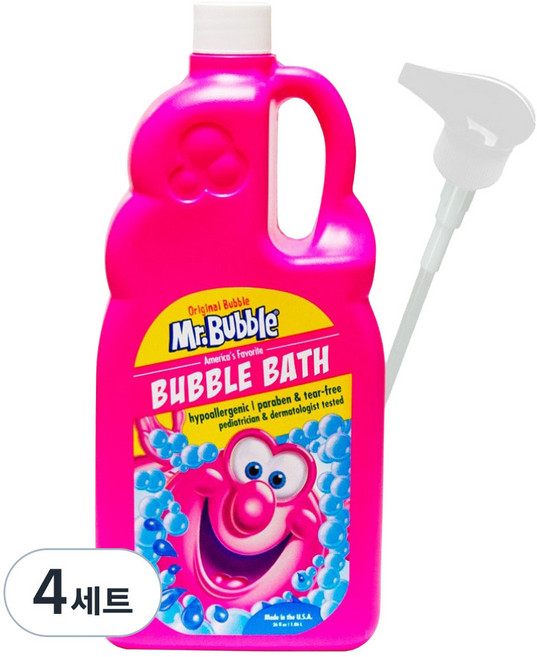 미스터버블 오리지널 버블바스 1060ml + 펌프 세트, 4세트, 1.06L