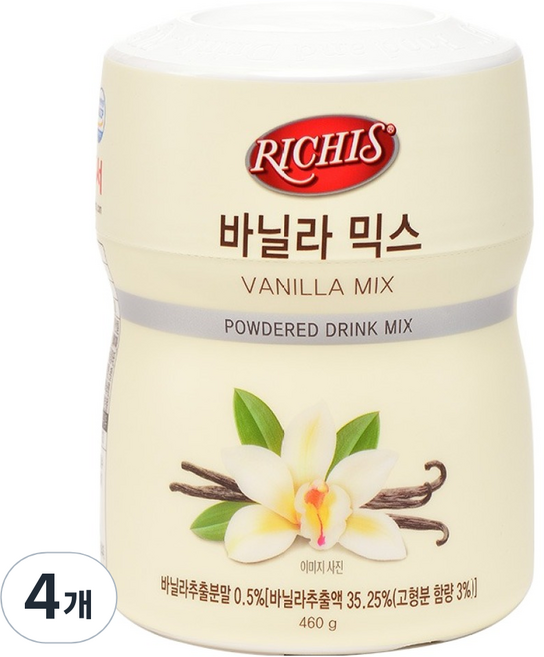리치스 바닐라 믹스, 460g, 4개, 1개입
