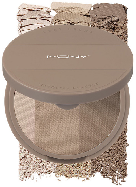 맥퀸뉴욕 페이크 업 3색 쉐딩 9g, 그레이브라운, 1개