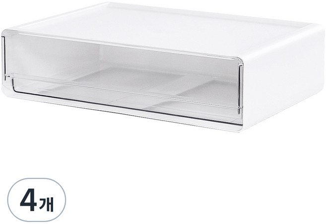 까사마루 다용도 펜트리 올림 서랍장 와이드형, 화이트, 4개
