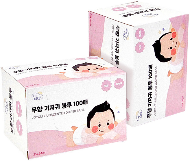 조이올리 무향 기저귀 봉투 200p, 1세트, 3L