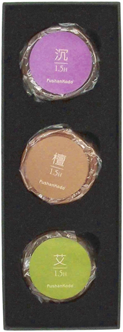 FushanKodo 富山香堂 沉檀艾三味 1.5H 盤香 招財開智慧除晦, 沉香 + 檀香 + 艾香, 1盒