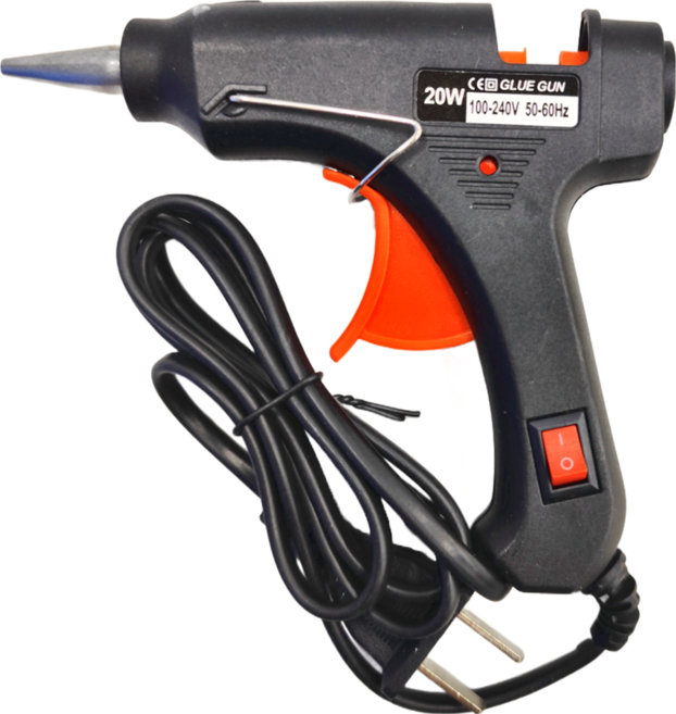 ROYALLIN 蘿林嚴選 20w熱熔槍 帶開關 贈熱熔膠條3個 20 x 20 x 5cm 黑色 500g, 1組