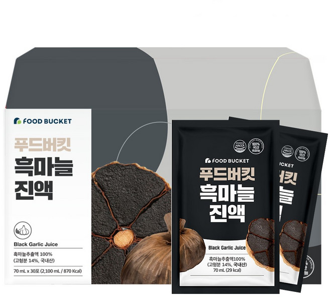 푸드버킷 흑마늘진액, 30개, 70ml