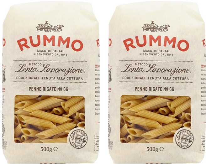 룸모 펜네 리가테 프리미엄 파스타, 500g, 2개