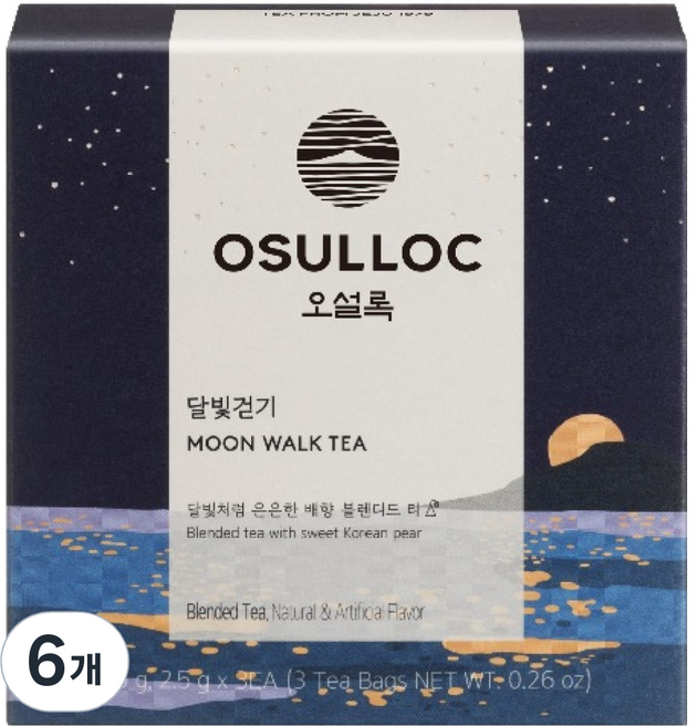 오설록 달빛걷기, 2.5g, 3개입, 6개