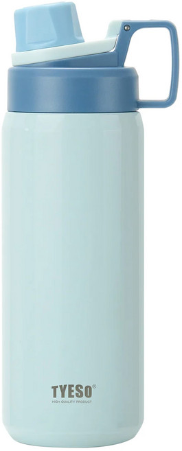 TYESO 泰碩 304不鏽鋼幻彩系列運動保溫杯, 天空藍, 600ml, 1個
