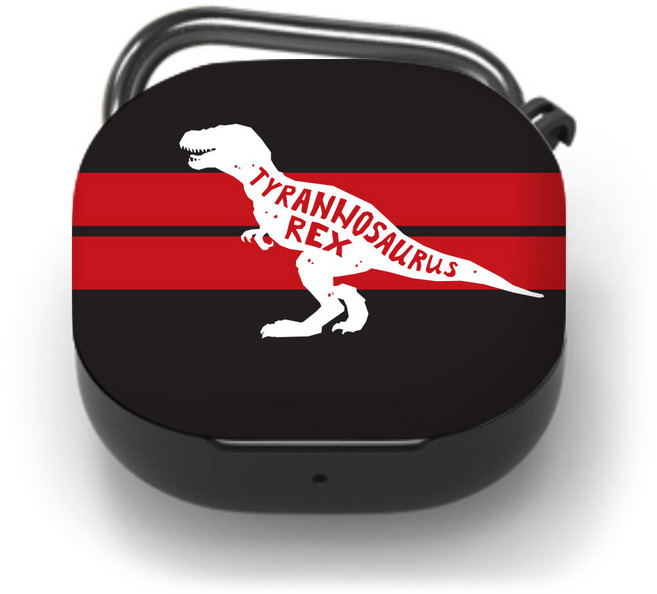 누아트 버즈라이브/버즈프로/버즈2 디자인 하드케이스, 티라노실루엣, 1개