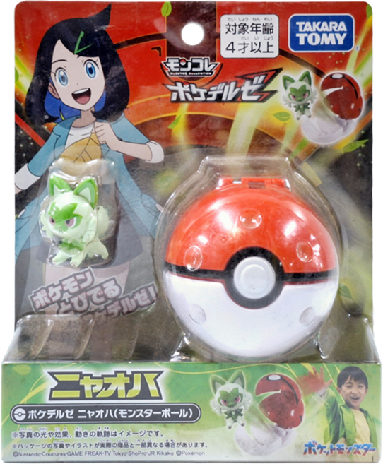 TAKARA TOMY PokeDel-Z 寶可夢新決戰球 精靈球 新葉喵, 1個