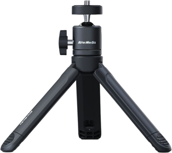 AVerMedia 圓剛科技 Tripod 球形萬向雲台伸縮腳架 0700 摺疊180 x 30mm 167g, 1支