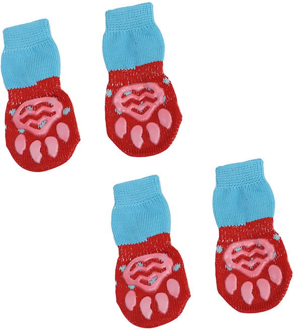 알럽펫 반려동물 미끄럼 방지 양말, 빅레드, 1개