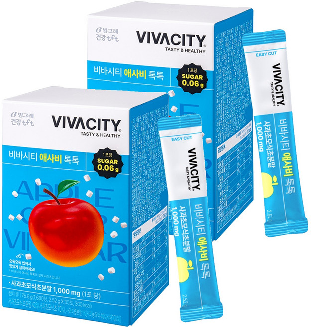 비바시티 애사비 톡톡 30p, 75.6g, 2개
