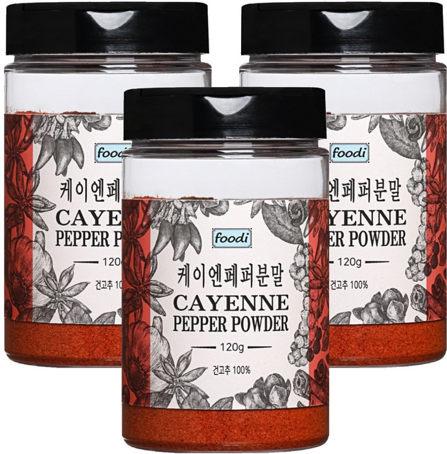 foodi 케이엔페퍼분말, 120g, 3개