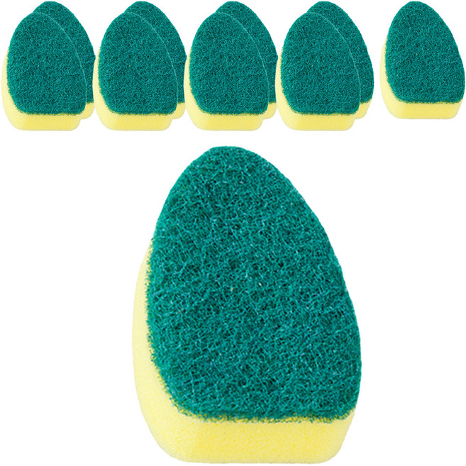 키친플러스 손잡이 수세미 리필, 1개입, 10개