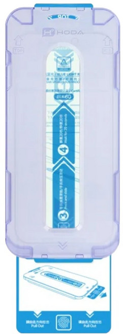 HODA 好貼 抗藍光玻璃保護貼 附無塵艙貼膜神器, 1個