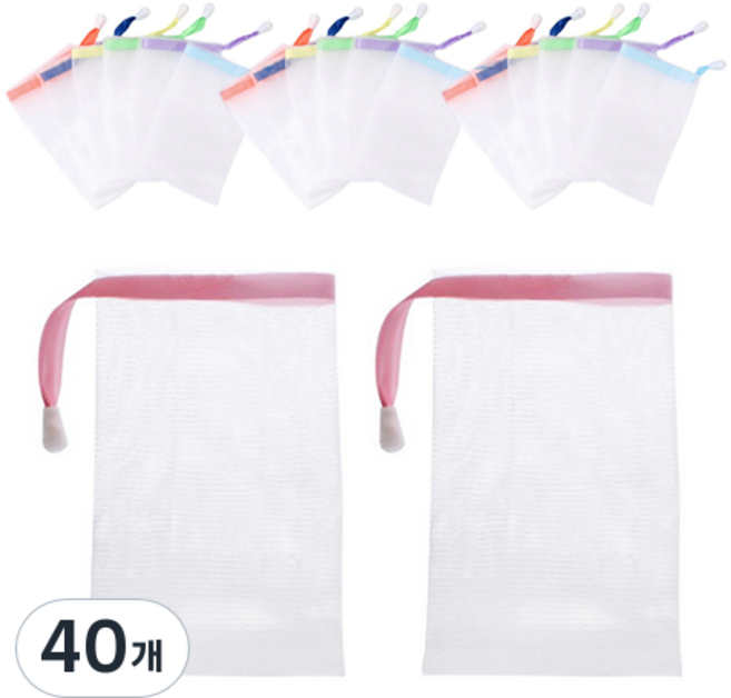메오 4겹 비누 거품망, 랜덤발송, 40개