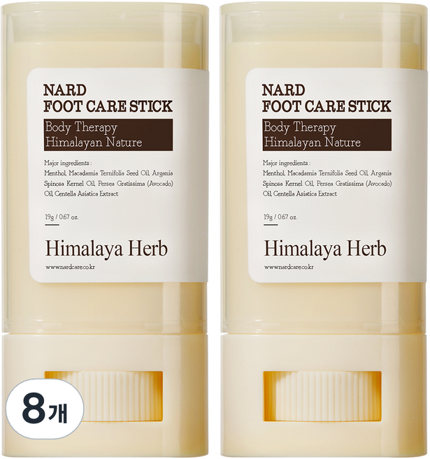 나드 발각질 보습 풋케어 스틱, 1개입, 8개, 19g
