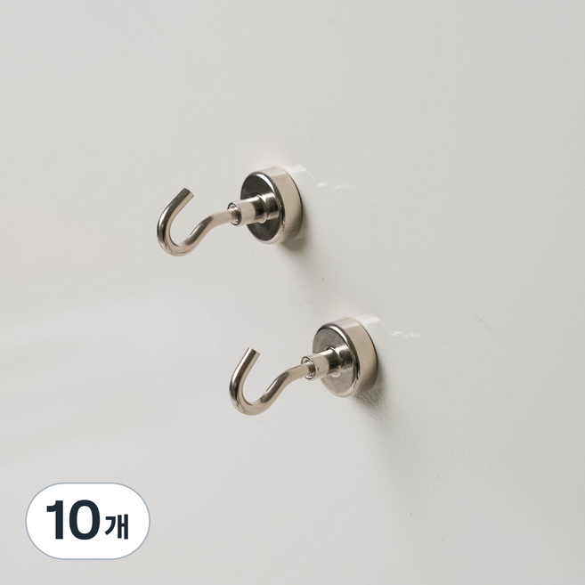 바나코 이지 클램프 데스크 파티션 호환 마그네틱 후크, 실버, 10개