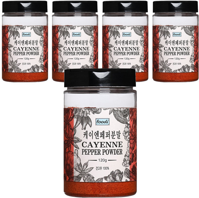 foodi 케이엔페퍼분말, 120g, 5개