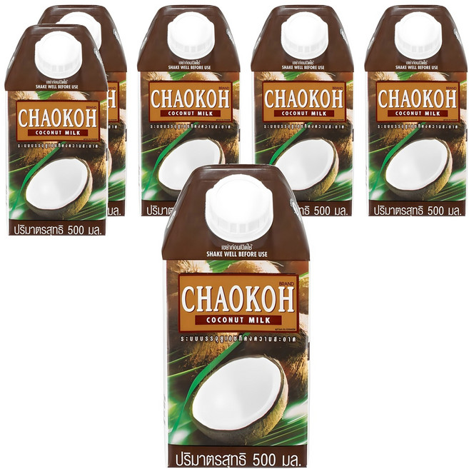 차오코 코코넛밀크, 6개, 500ml