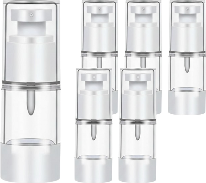 咪咪購物 真空乳液分裝瓶15ml, 單色, 6入