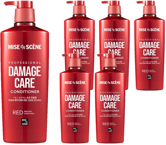 미쟝센 데미지케어 레드 프로틴 컨디셔너, 680ml, 6개