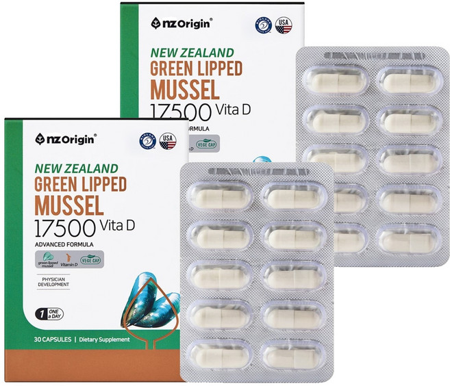 엔젯오리진 초록입홍합 17500 비타민D, 30정, 2개