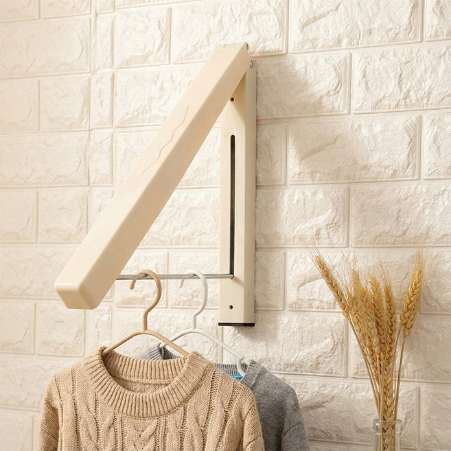 마메 원룸 좁은공간 틈새 공간활용 옷걸이 수납 접이식 행거, 화이트, 1개