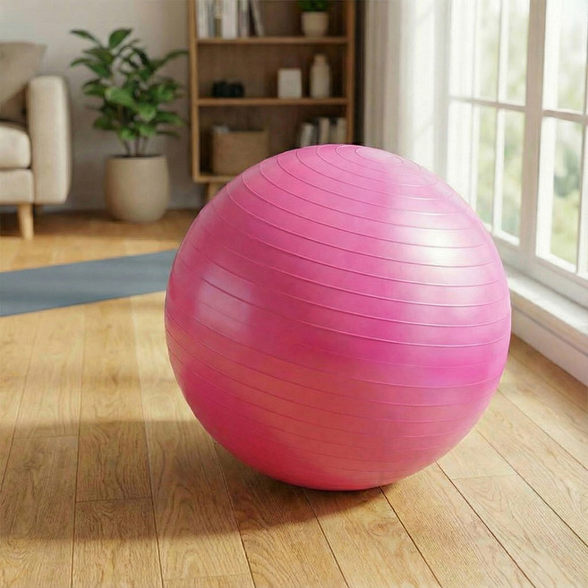 마메 필라테스 짐볼 스트라이프, 핑크