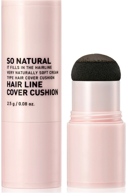 쏘내추럴 헤어 라인 커버 쿠션 2.5g, 다크브라운, 1개