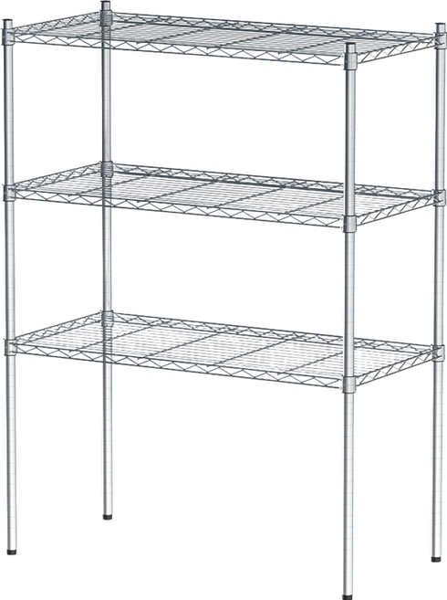 dayneeds 日需百備 輕型電鍍鎖管架, 電鍍銀色, 3層