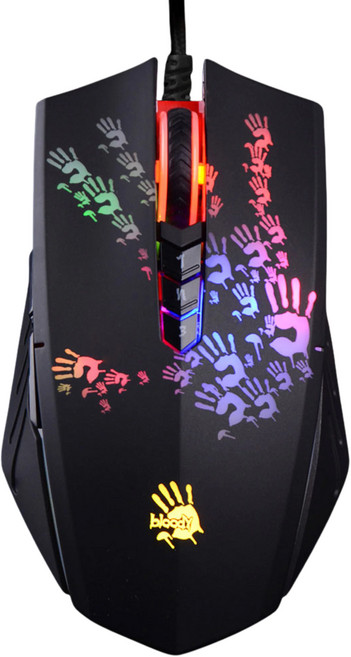 A4TECH 雙飛燕 Bloody 光微動光學遊戲鼠, 黑色, A60