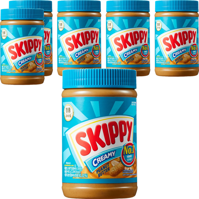 스키피 크리미 땅콩버터, 462g, 6개