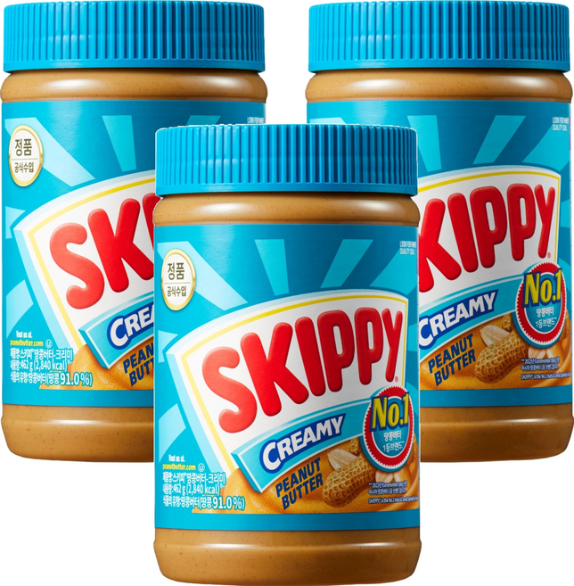 SKIPPY 吉比 柔滑花生醬, 462g, 3罐