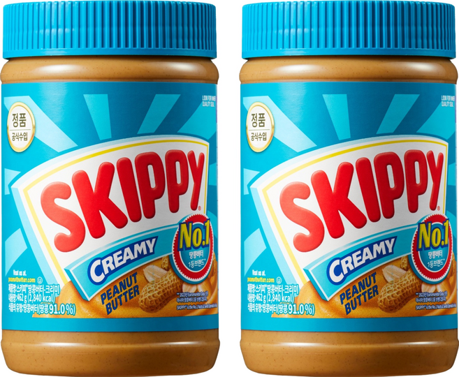 스키피 크리미 땅콩버터, 462g, 2개