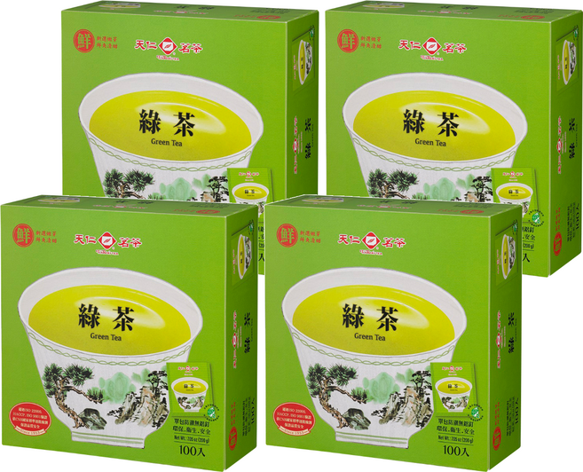 天仁茗茶 綠茶, 2g, 100包, 4盒