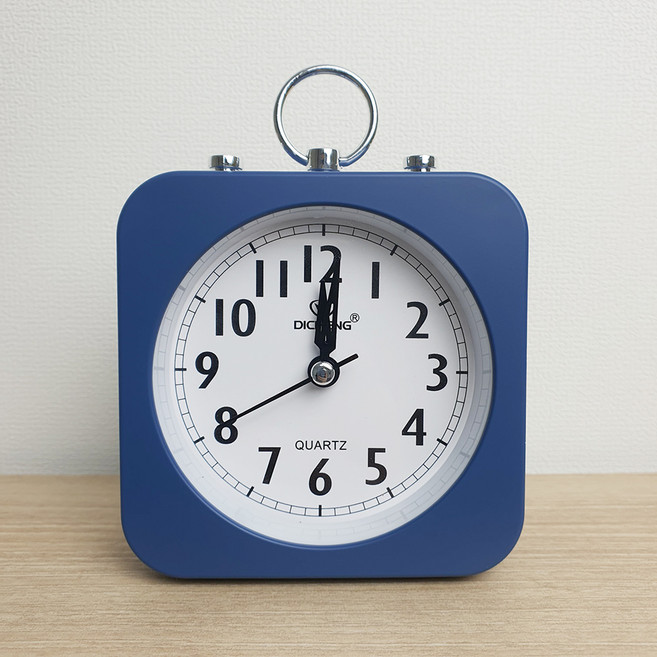 DICHENG 빈티지 무소음 탁상 알람 시계, 블루
