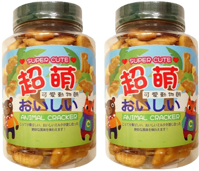 旺揚 超萌動物餅, 原味, 150g, 2罐